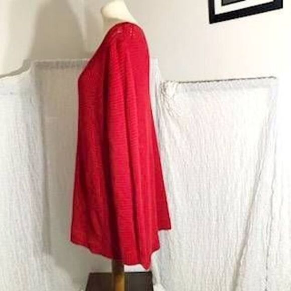 a.n.a Red Knit Sweater Top Size 2X - Picture 3 of 9
